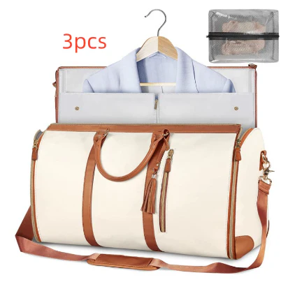 Large Capacity Travel Duffle Bag Women's Handbag Folding Suit Bag Waterproof Clothes Totes - Image 35