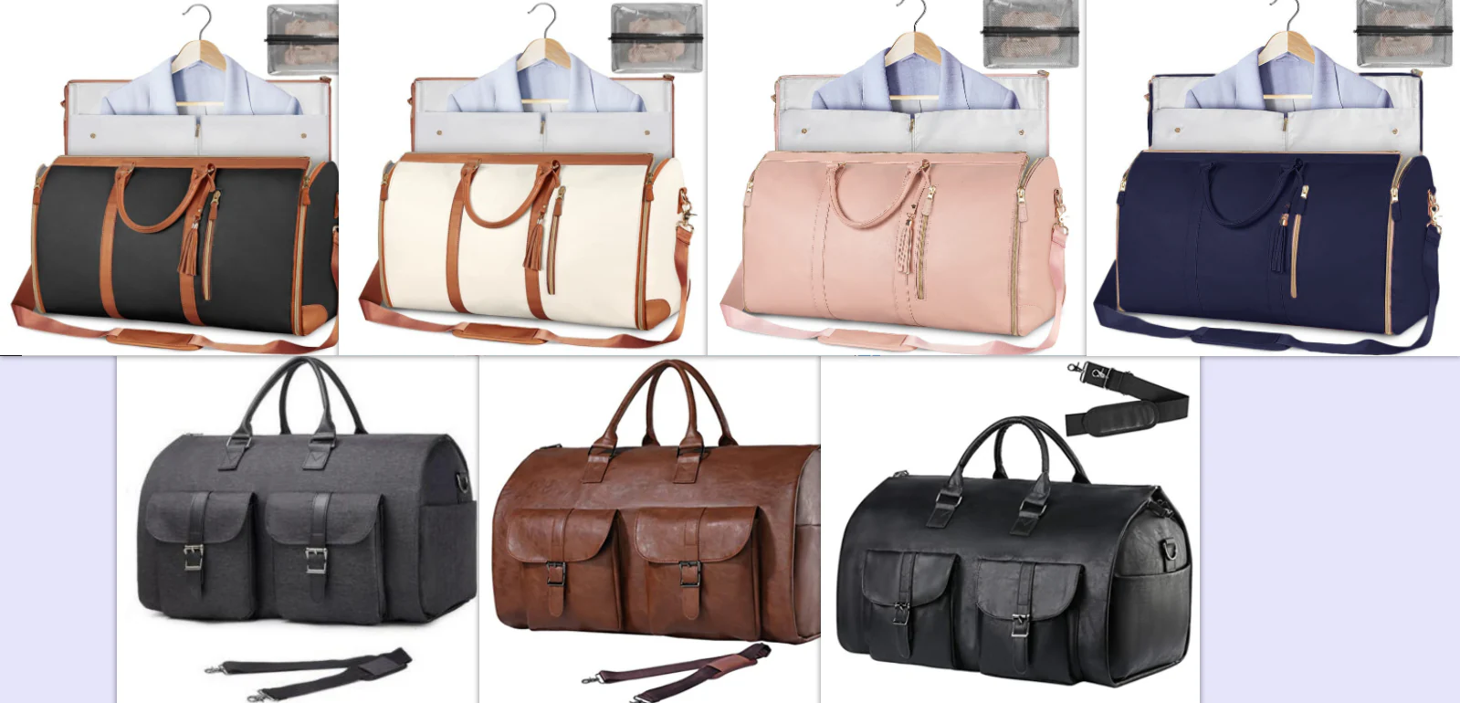 Large Capacity Travel Duffle Bag Women's Handbag Folding Suit Bag Waterproof Clothes Totes - Image 38