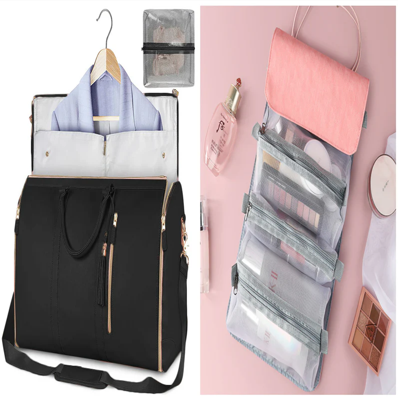 Large Capacity Travel Duffle Bag Women's Handbag Folding Suit Bag Waterproof Clothes Totes - Image 39