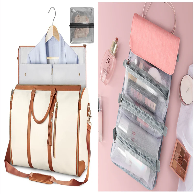 Large Capacity Travel Duffle Bag Women's Handbag Folding Suit Bag Waterproof Clothes Totes - Image 41