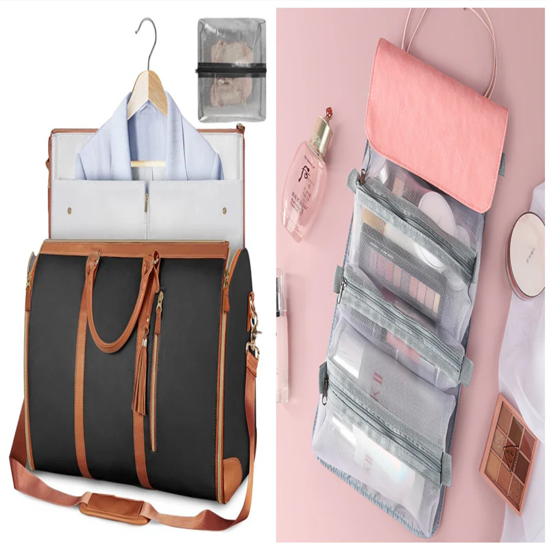 Large Capacity Travel Duffle Bag Women's Handbag Folding Suit Bag Waterproof Clothes Totes - Image 42