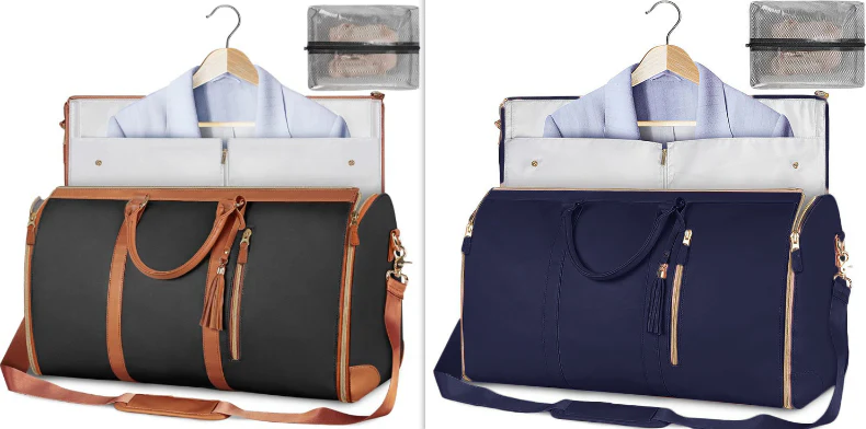 Large Capacity Travel Duffle Bag Women's Handbag Folding Suit Bag Waterproof Clothes Totes - Image 48