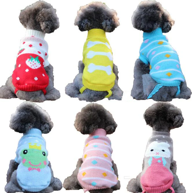 Manufacturers Selling Dog Clothes Pet Dogsweater Sweater Knitted Winter Clothes Teddy Bichon Puppy - Image 7