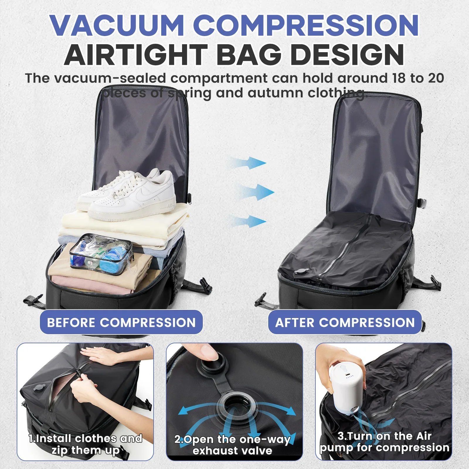 Compression Travel Backpack - Image 3