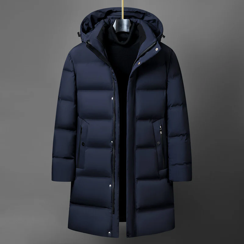 Men's Fashion Mid-length Thick Down Jacket Coat - Image 7
