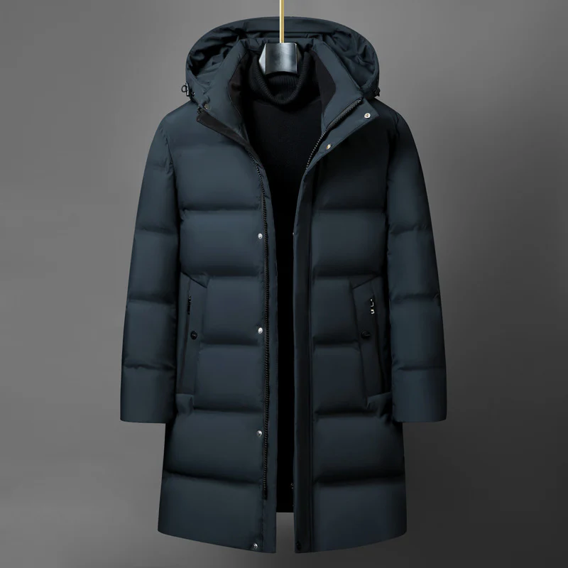 Men's Fashion Mid-length Thick Down Jacket Coat - Image 8