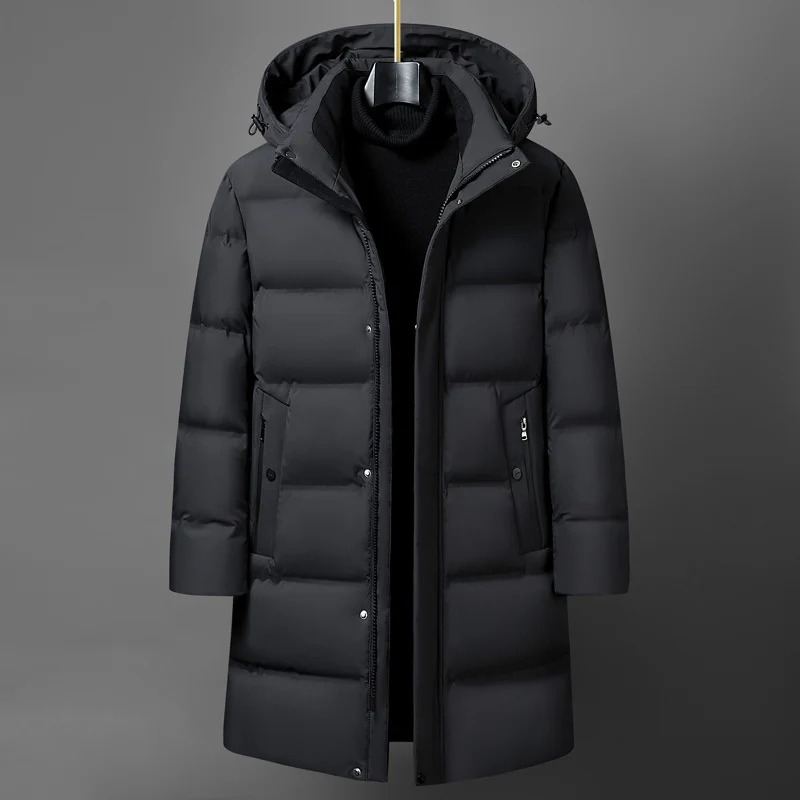 Men's Fashion Mid-length Thick Down Jacket Coat - Image 9