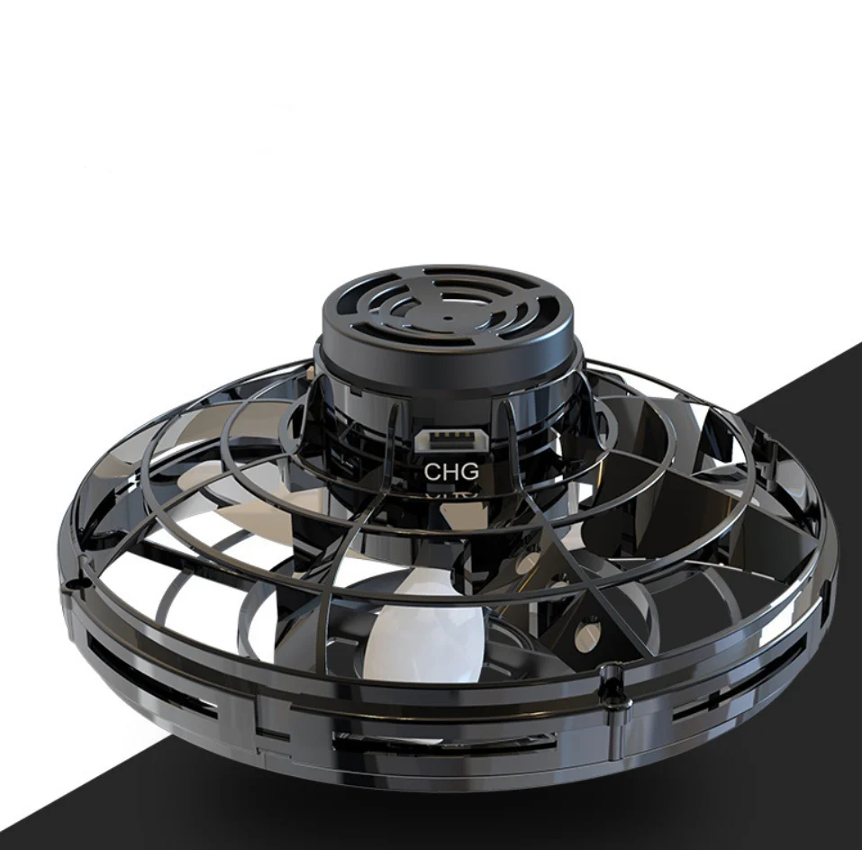 Mini Fingertip Gyro Interactive Decompression Toy Drone LED UFO Type Flying Helicopter Spinner Toy Kids - Image 4