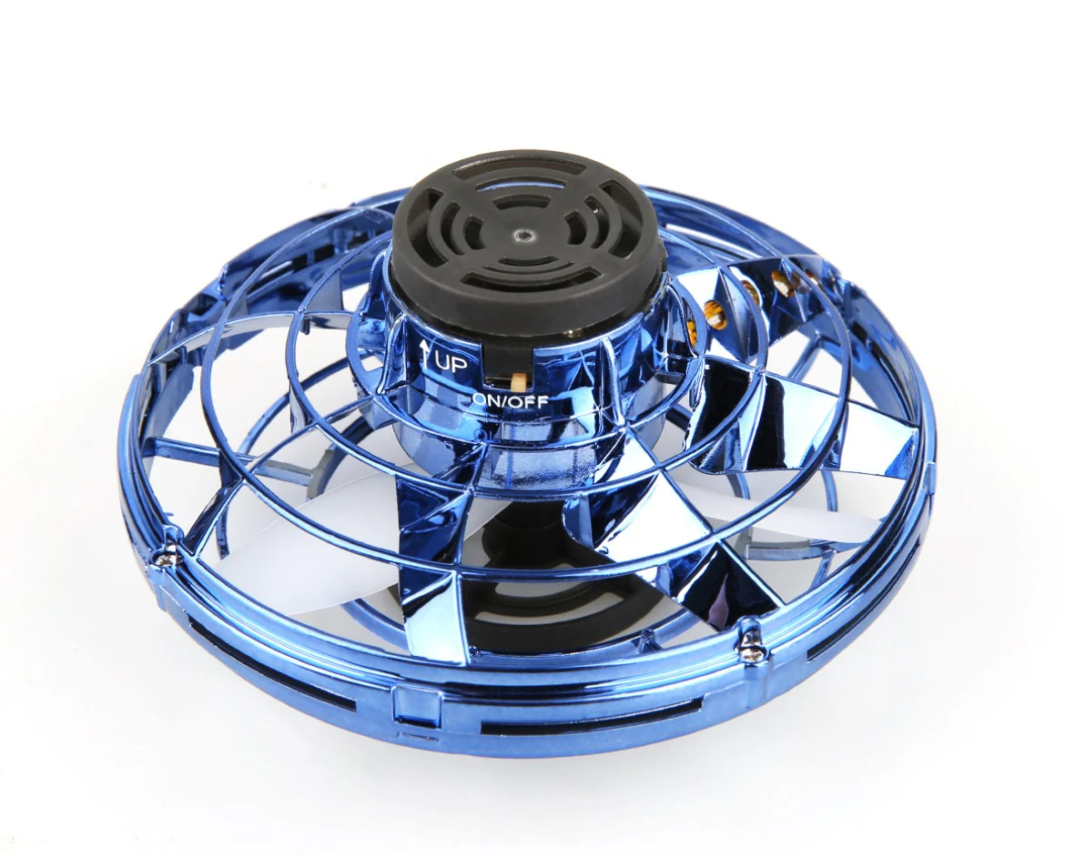 Mini Fingertip Gyro Interactive Decompression Toy Drone LED UFO Type Flying Helicopter Spinner Toy Kids - Image 6