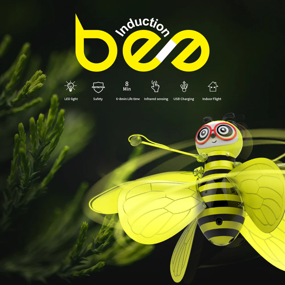 Mini Flying Ball Bee Toys - Rc Infrared Induction Drone Helicopter With Shinning Gesture Sensing Bee Flying Vehicle - Image 4
