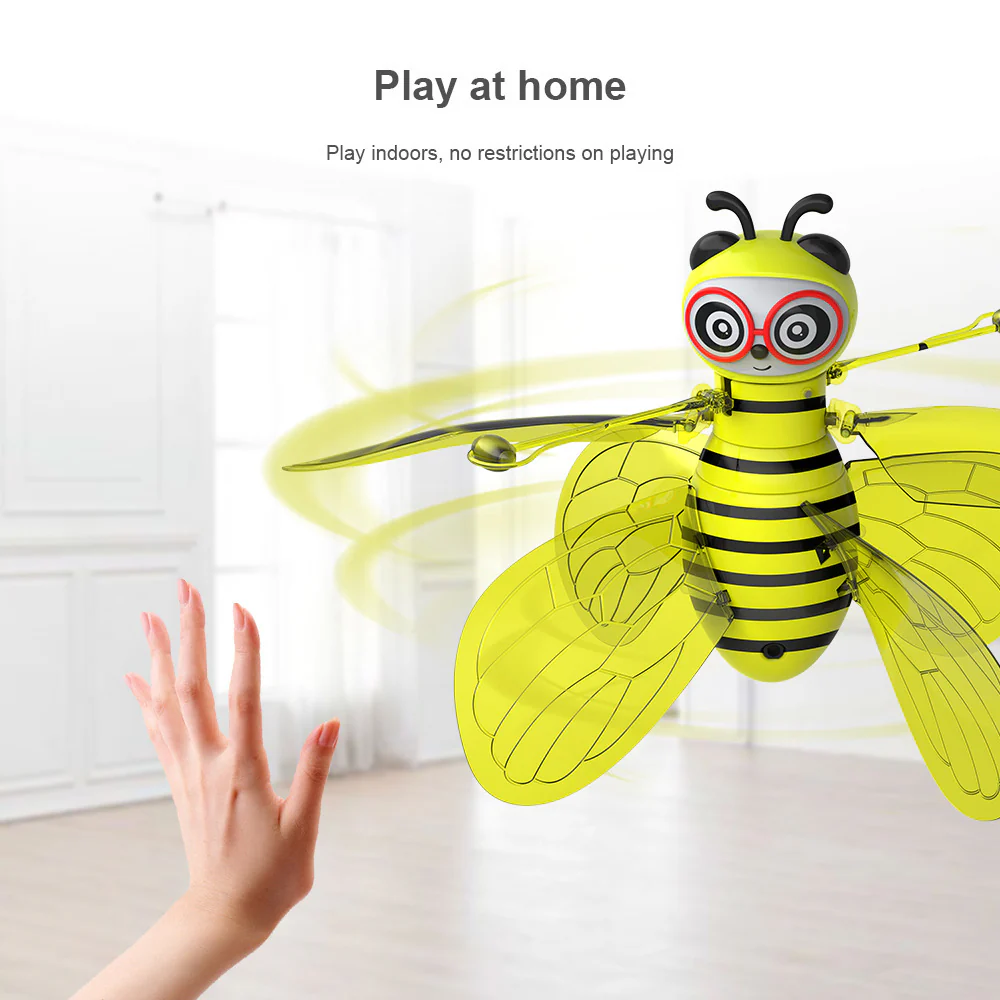 Mini Flying Ball Bee Toys - Rc Infrared Induction Drone Helicopter With Shinning Gesture Sensing Bee Flying Vehicle - Image 5