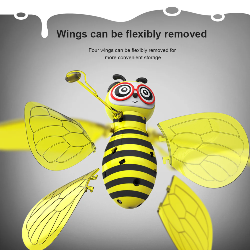 Mini Flying Ball Bee Toys - Rc Infrared Induction Drone Helicopter With Shinning Gesture Sensing Bee Flying Vehicle - Image 6