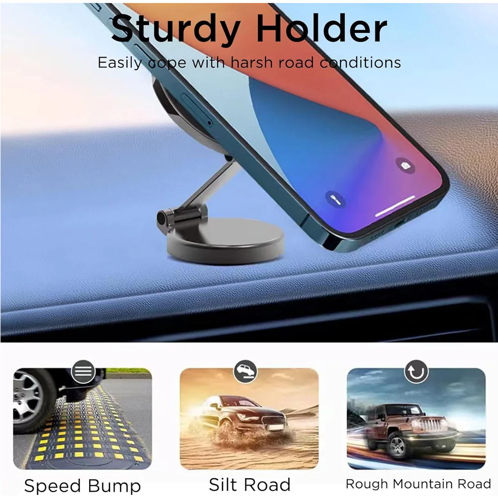 Mobile Phone Holder, Adjustable Magnetic Car Phone Holders - Image 4