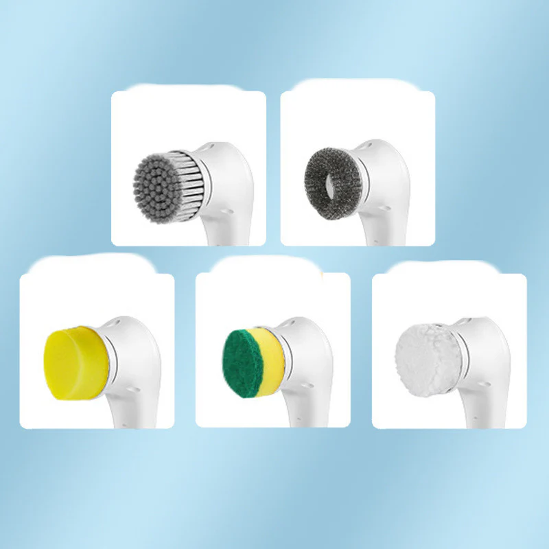 Multifunctional Electric Handheld Kitchen Household Dishwashing Brush Handheld Scrubber Bathtub Sink Bathroom Kitchen Tile Cleaning Tool Drill Brush Set With 5 Heads - Image 12