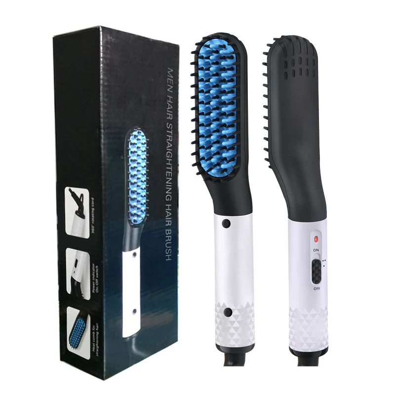 Multifunctional Hair Straightener Hair Comb Brush Men Beard Straightener Straightening - Image 4