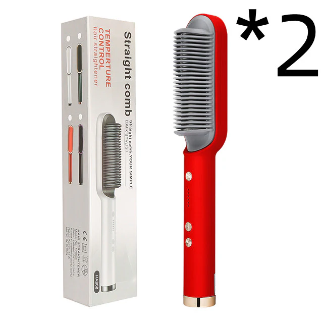 New 2 In 1 Hair Straightener Hot Comb Negative Ion Curling Tong Dual-purpose Electric Hair Brush - Image 12