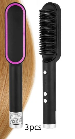 New 2 In 1 Hair Straightener Hot Comb Negative Ion Curling Tong Dual-purpose Electric Hair Brush - Image 15