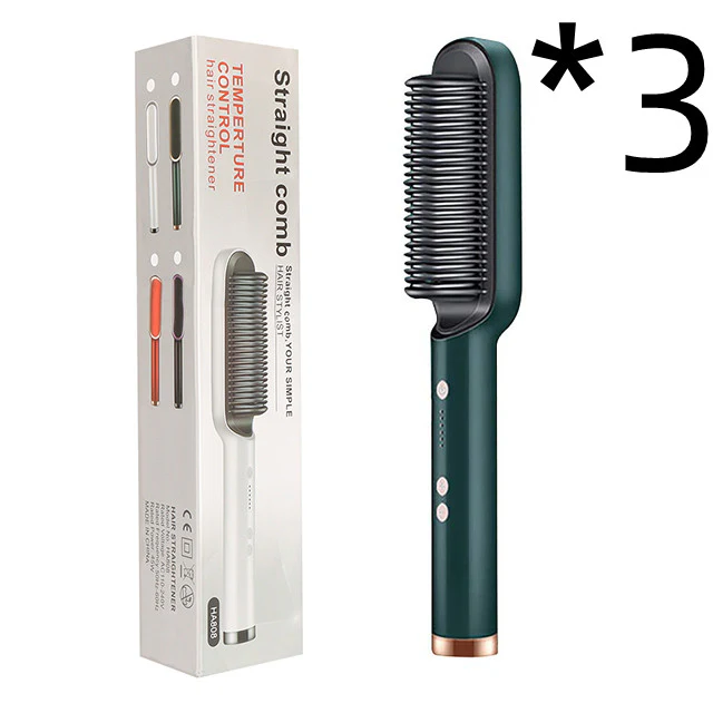 New 2 In 1 Hair Straightener Hot Comb Negative Ion Curling Tong Dual-purpose Electric Hair Brush - Image 17