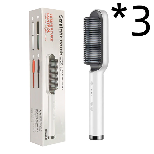 New 2 In 1 Hair Straightener Hot Comb Negative Ion Curling Tong Dual-purpose Electric Hair Brush - Image 20