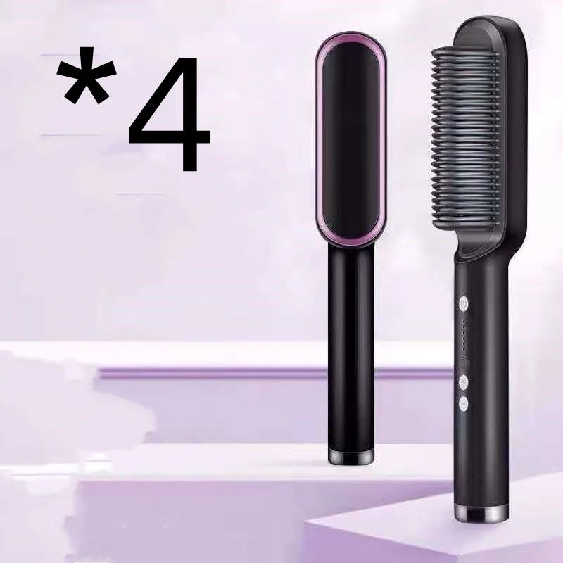 New 2 In 1 Hair Straightener Hot Comb Negative Ion Curling Tong Dual-purpose Electric Hair Brush - Image 21