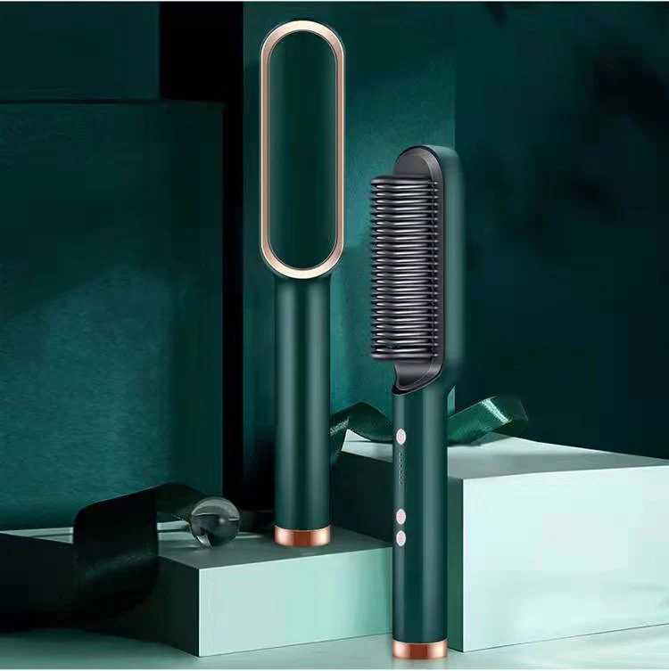New 2 In 1 Hair Straightener Hot Comb Negative Ion Curling Tong Dual-purpose Electric Hair Brush - Image 29