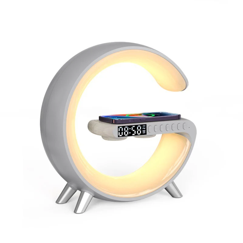 New Intelligent G Shaped LED Lamp Bluetooth Speake Wireless Charger Atmosphere Lamp App Control For Bedroom Home Decor - Image 10