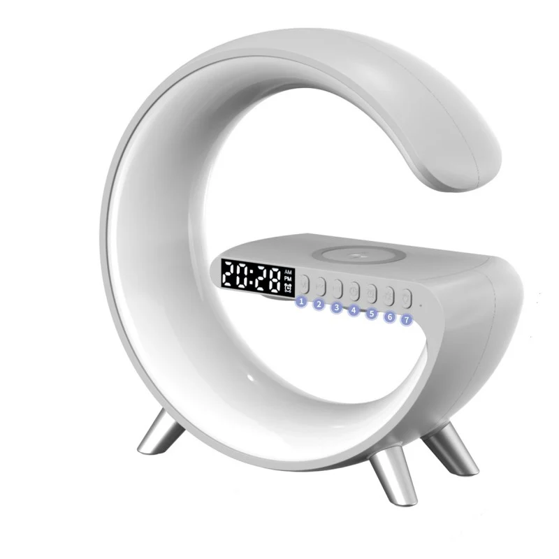 New Intelligent G Shaped LED Lamp Bluetooth Speake Wireless Charger Atmosphere Lamp App Control For Bedroom Home Decor - Image 18