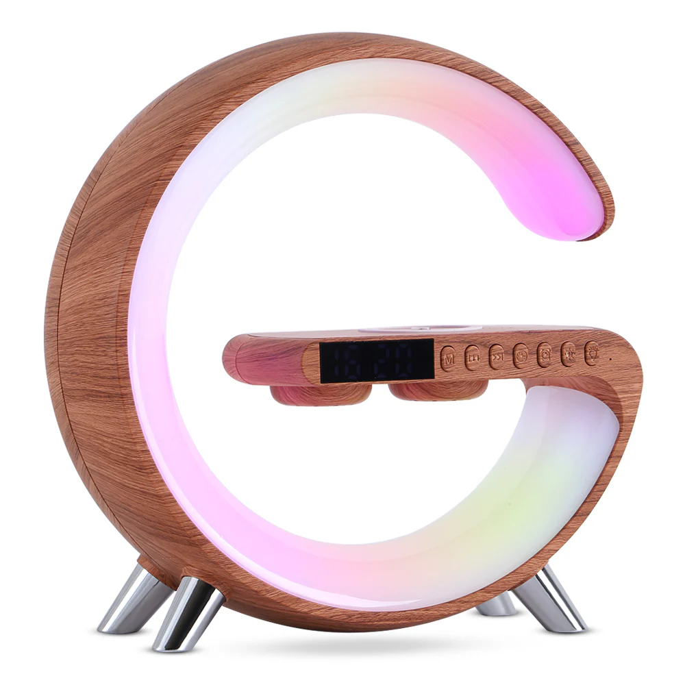 New Intelligent G Shaped LED Lamp Bluetooth Speake Wireless Charger Atmosphere Lamp App Control For Bedroom Home Decor - Image 19