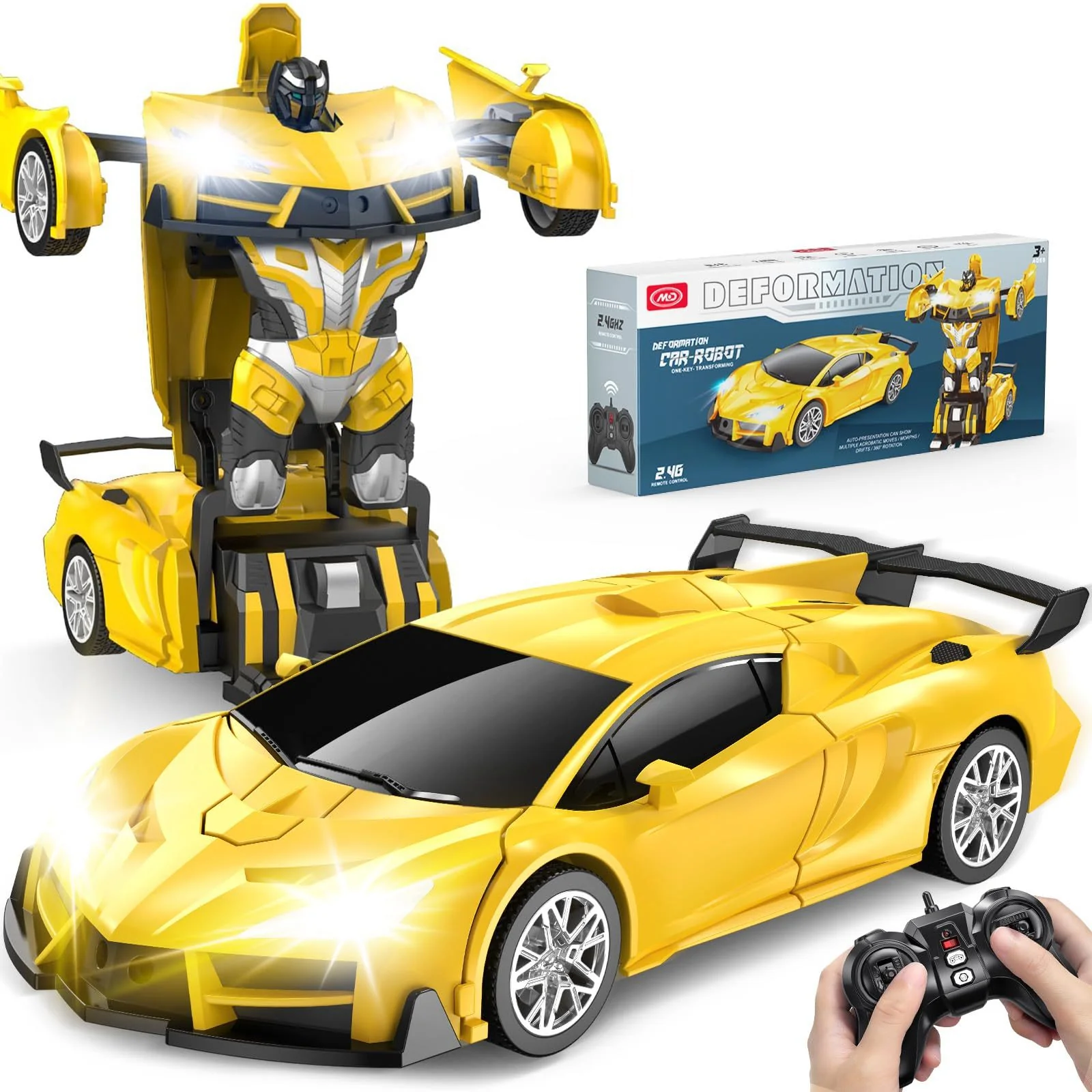 One-Touch Transforming Robot Car Educational Toy With Lights, Sound, Stunt Features, And Omnidirectional Movement,Self-pickup Only. - Image 13
