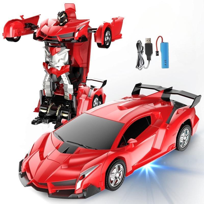 One-Touch Transforming Robot Car Educational Toy With Lights, Sound, Stunt Features, And Omnidirectional Movement,Self-pickup Only. - Image 2