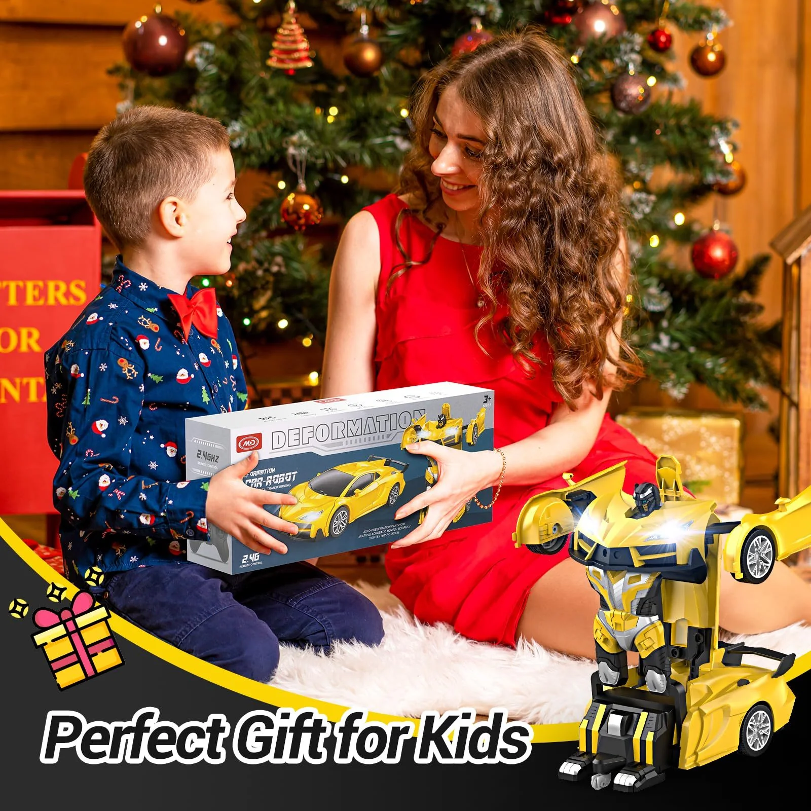 One-Touch Transforming Robot Car Educational Toy With Lights, Sound, Stunt Features, And Omnidirectional Movement,Self-pickup Only. - Image 8