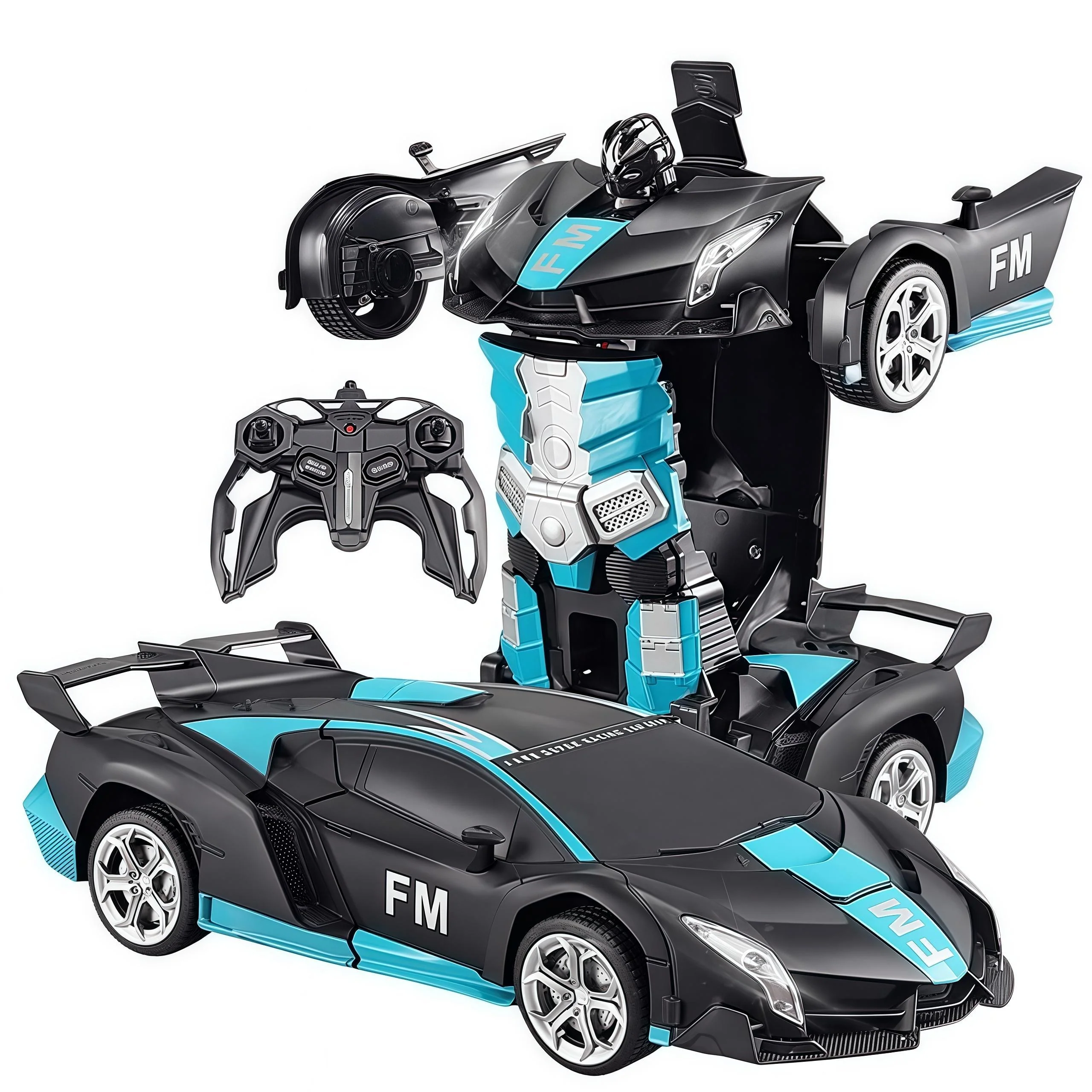 One-Touch Transforming Robot Car Educational Toy With Lights, Sound, Stunt Features, And Omnidirectional Movement,Self-pickup Only. - Image 9