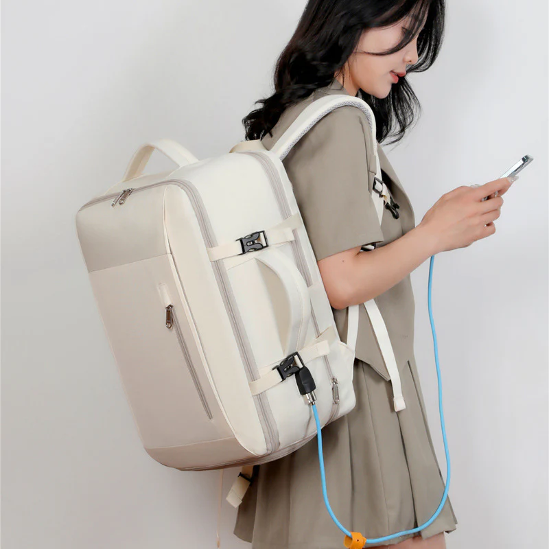 Outdoor Independent Shoe Storage Travel Backpack Oxford Cloth School Bag - Image 3