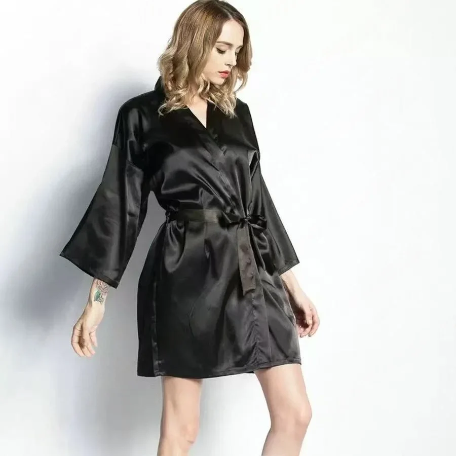 Personalized Name Bridesmaid Robes Bride Gift Bride Robe Gift Satin Robe Bride Dressing Gown Bridal Party Robes Wedding Robe - Image 78
