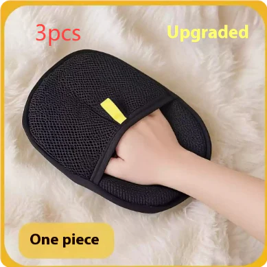 Pet Hair Remover Mitt Pet Hair Remover Gloves Deshedding Brush Glove For Dog Cat Rabbit With Long Short Curly Hair - Image 12