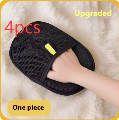 Pet Hair Remover Mitt Pet Hair Remover Gloves Deshedding Brush Glove For Dog Cat Rabbit With Long Short Curly Hair - Image 15