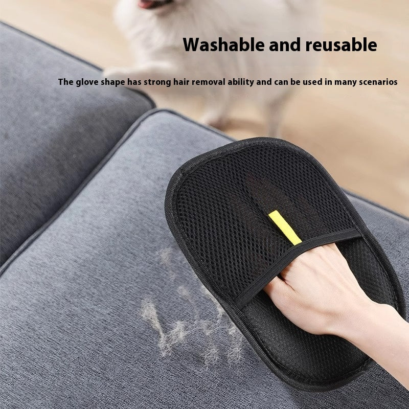 Pet Hair Remover Mitt Pet Hair Remover Gloves Deshedding Brush Glove For Dog Cat Rabbit With Long Short Curly Hair - Image 5