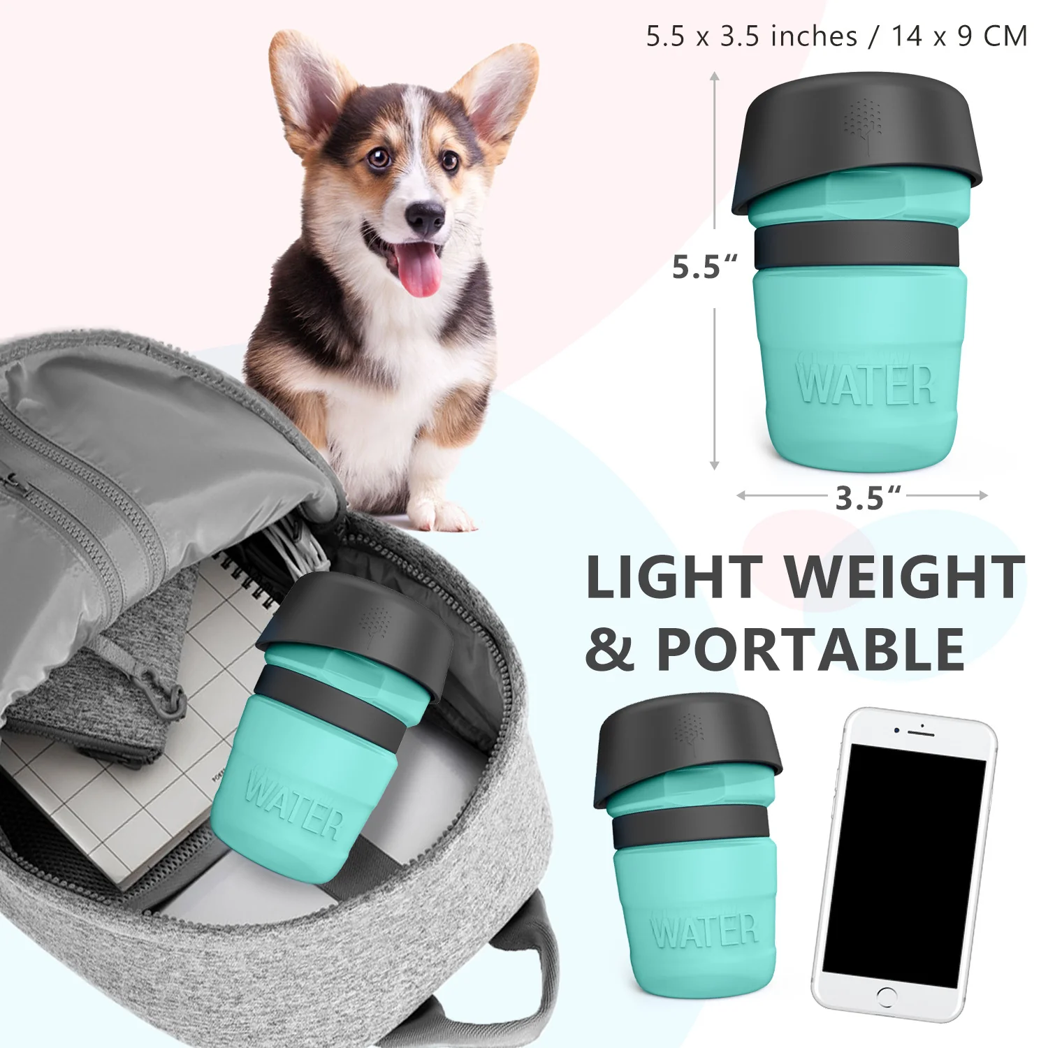 Pet Outdoor Foldable Bottle Dog Travel Water Bottle Dog Water Dispenser - Image 5