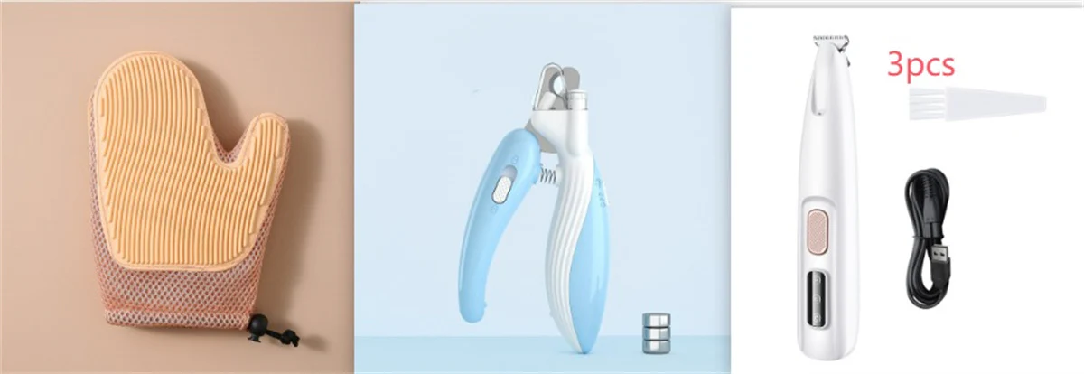 Pets Dog Paw Trimmer With LED Light Fully Waterproof Pet Hair Trimmer With LED Display Dog Clippers For Grooming Widen Blade - Image 13