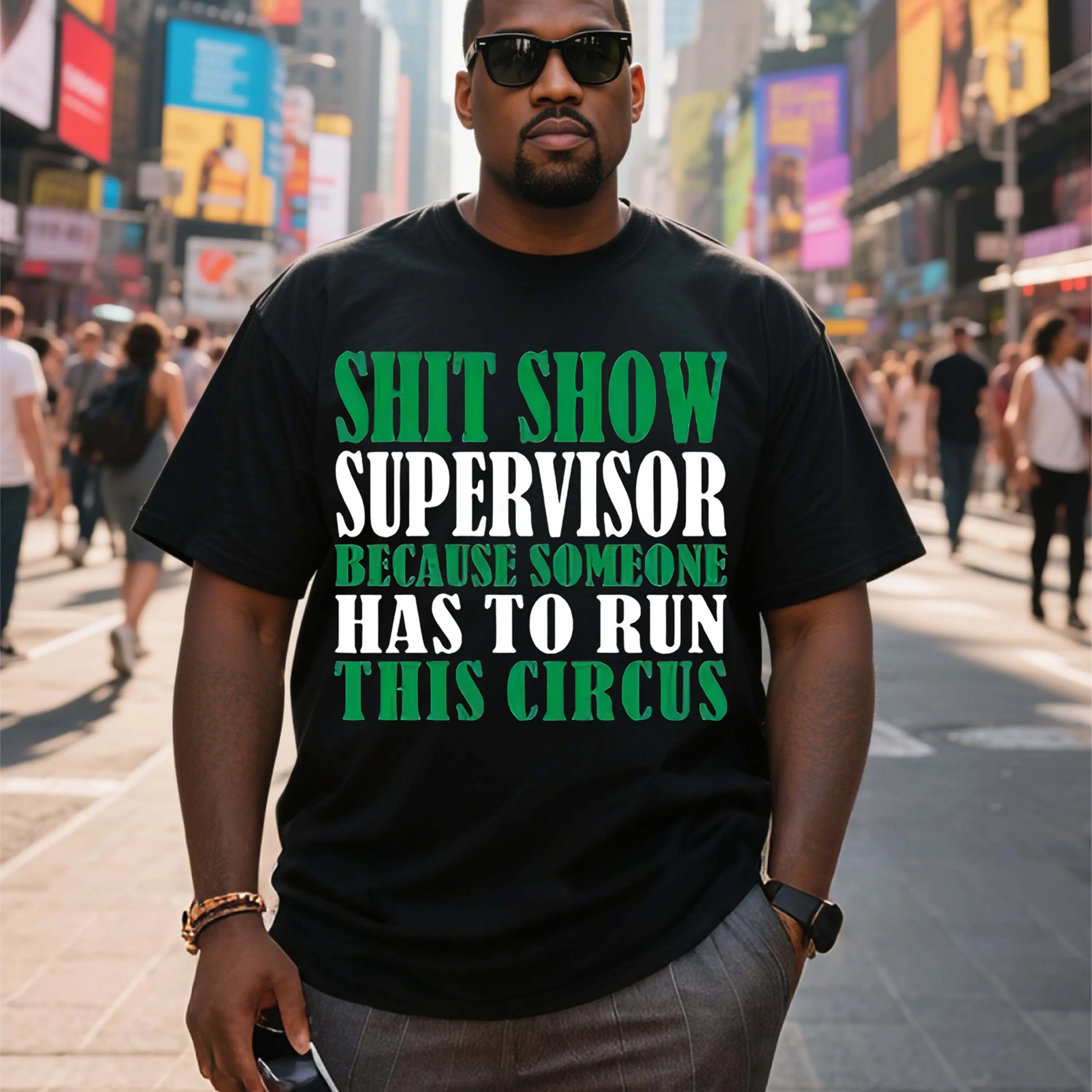 Plus Size Men's T-Shirt, Black Pure Cotton Crew Neck, Suitable for Outdoor Wear in Spring and Summer, Casual and Comfortable - Image 4