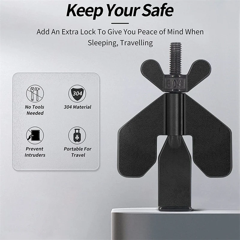 Portable Hotel Door Lock Live Alone Self-Defense Door Stop Travel Anti-theft Door Stopper Childproof Door Lock Safety Home Latch - Image 8