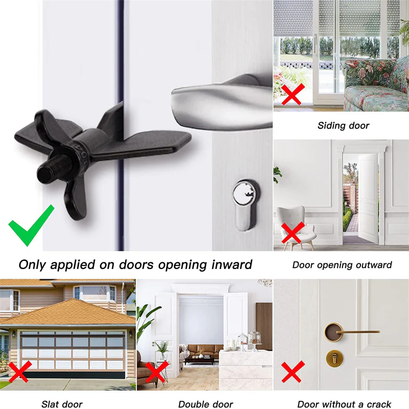 Portable Hotel Door Lock Live Alone Self-Defense Door Stop Travel Anti-theft Door Stopper Childproof Door Lock Safety Home Latch - Image 9