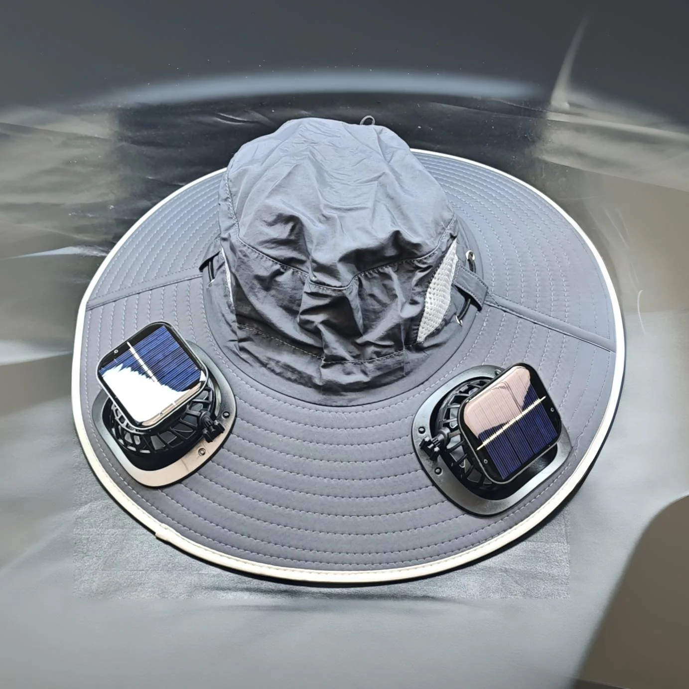 Portable Outdoor Sun Hat With Built-in Cooling Fan Wearable Design, Ideal For Outdoor Activities - Image 2