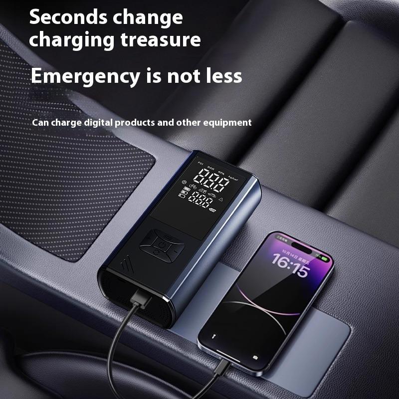 Portable Wireless Car Tire Inflator Suitable For Cars, Motorcycles, Bicycles, And Sports Balls Features Digital Pressure Gauge, Auto-Shutoff, Faster Inflation, Self-pickup Only - Image 6