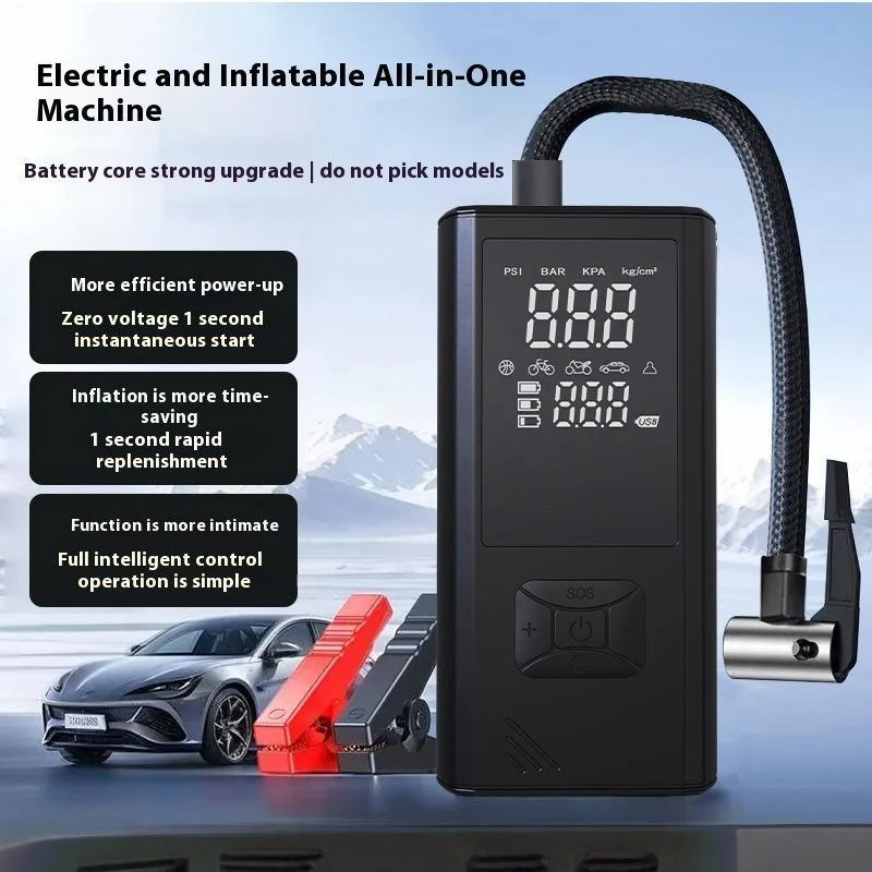 Portable Wireless Car Tire Inflator Suitable For Cars, Motorcycles, Bicycles, And Sports Balls Features Digital Pressure Gauge, Auto-Shutoff, Faster Inflation, Self-pickup Only - Image 8