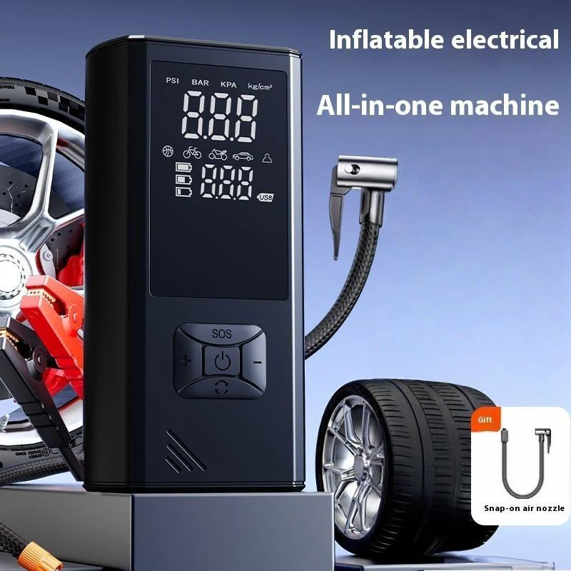Portable Wireless Car Tire Inflator Suitable For Cars, Motorcycles, Bicycles, And Sports Balls Features Digital Pressure Gauge, Auto-Shutoff, Faster Inflation, Self-pickup Only - Image 9