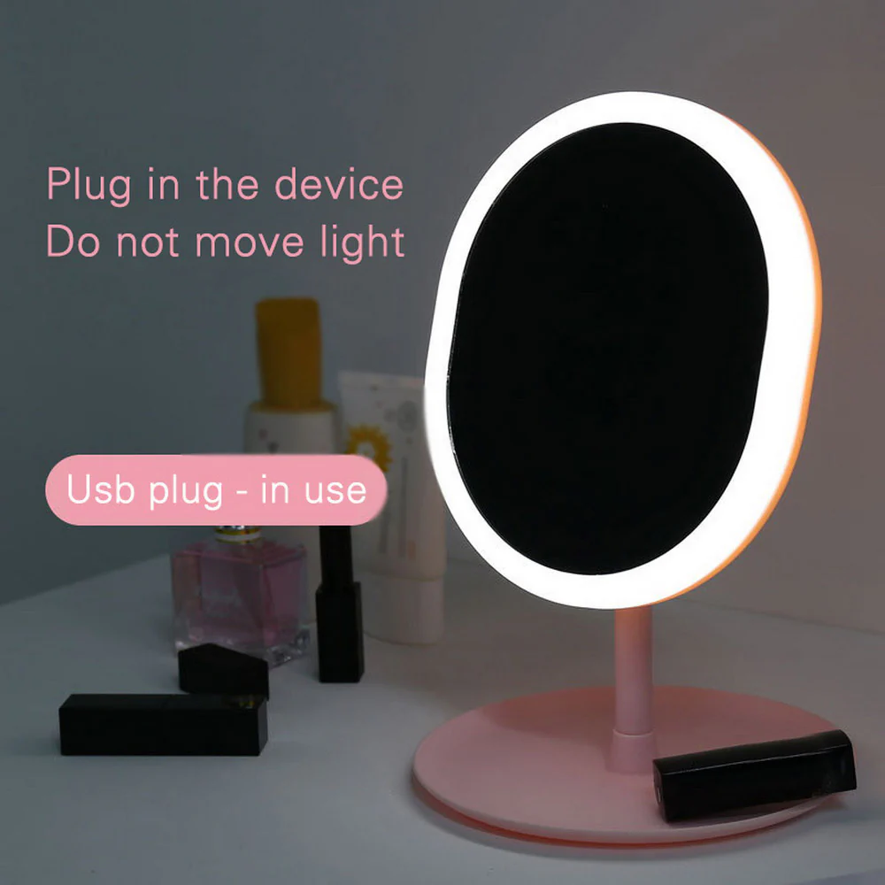 Rechargeable LED Lighting Mirror Desktop Beauty - Image 13
