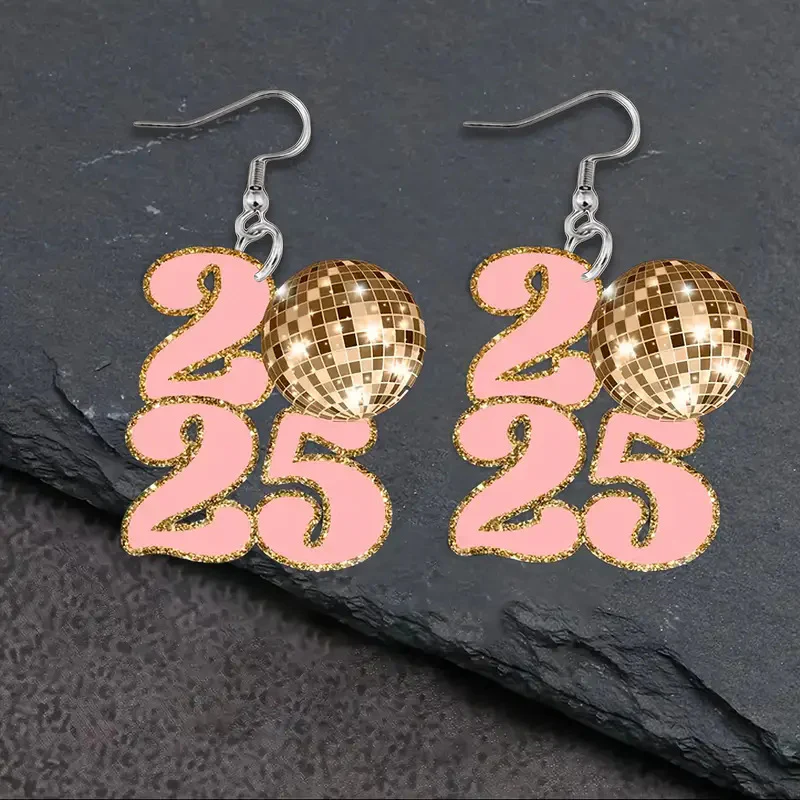 Retro Fashion 2025 Digital Earrings - Image 3