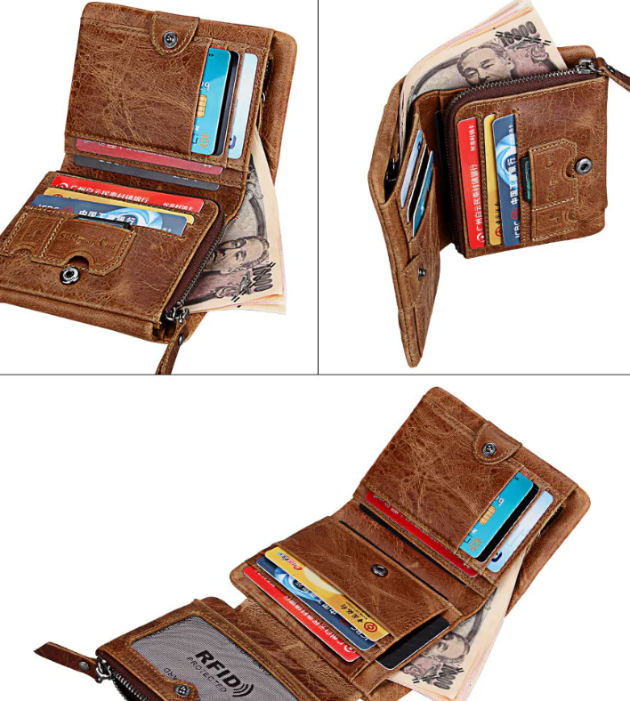 Retro Leather Wallet For Man Multiple Card Slots - Image 2