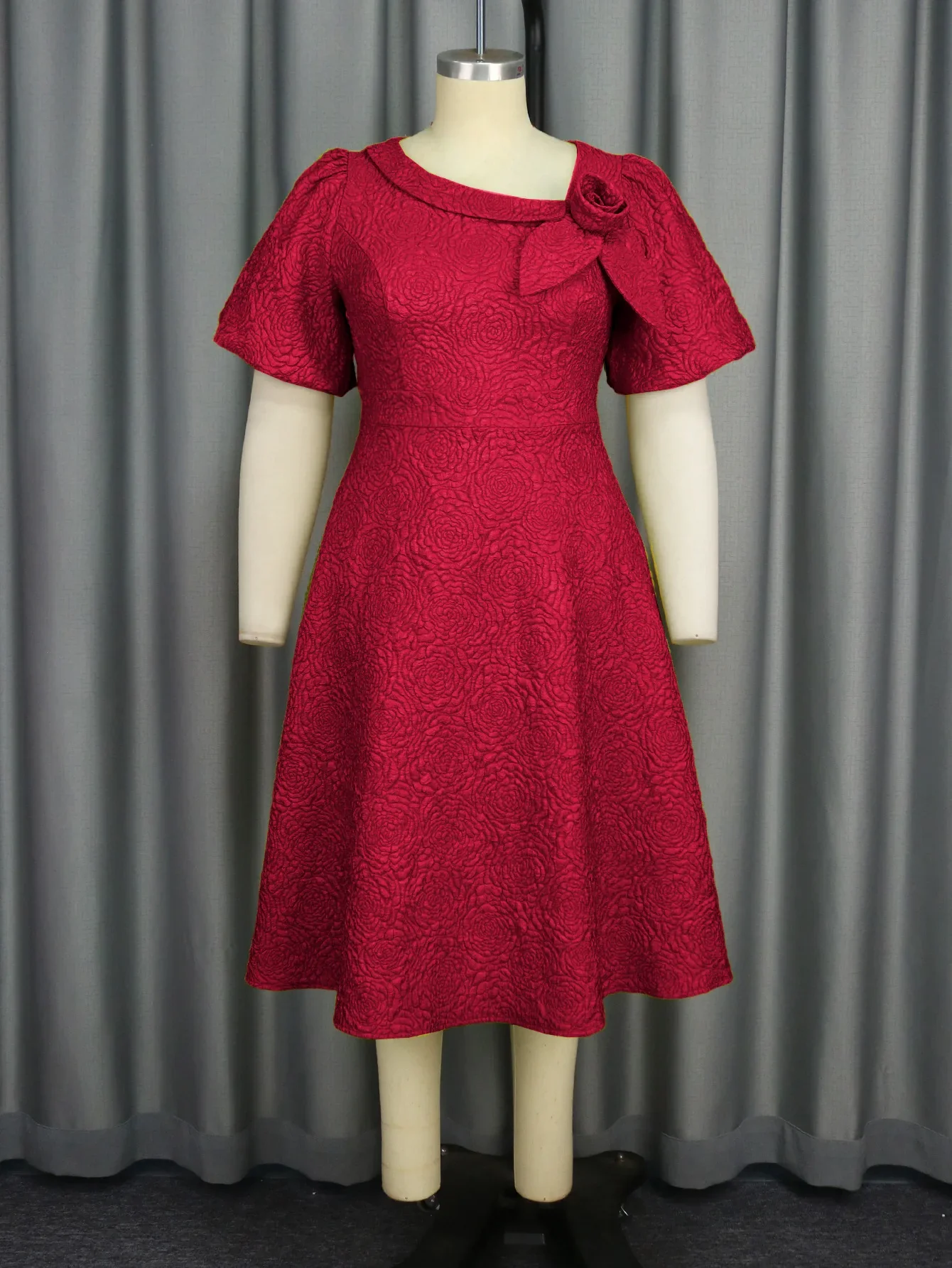 Spring Summer plus Size Jacquard Dress A-Line Fashion Party Banquet Temperament 2025 New Arrivals - Image 109
